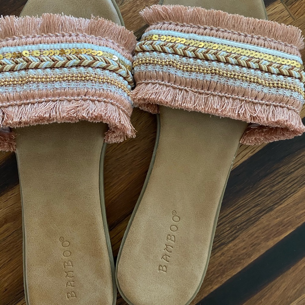 Bamboo slides brand new never worn